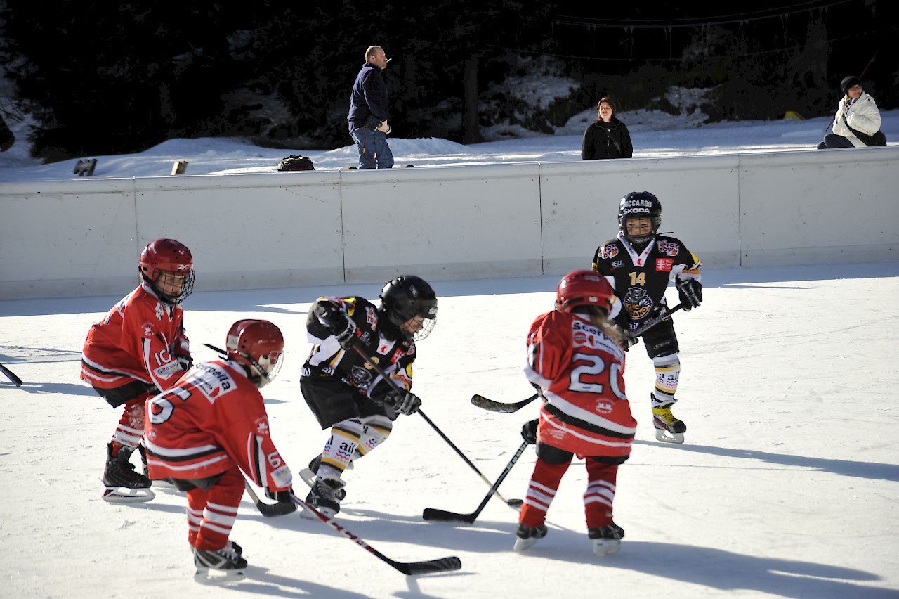 permanent ice rink kids hockey